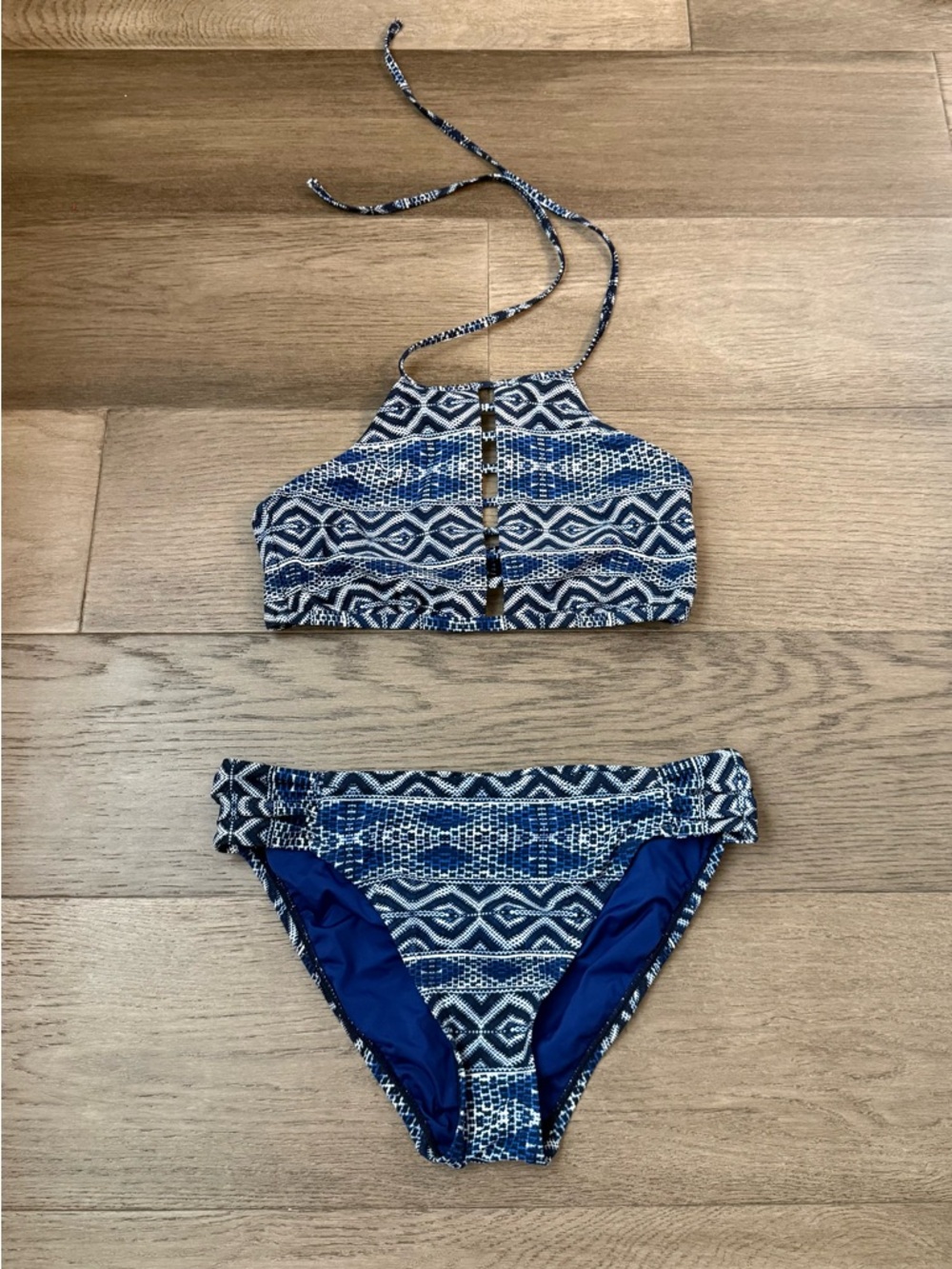 La Blanca Halter Tie Back Bikini Set Sz S